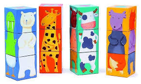 Djeco 12 Color Animal Blocks